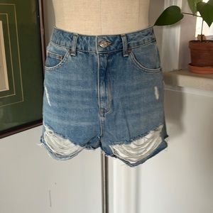 Topshop mom jean shorts